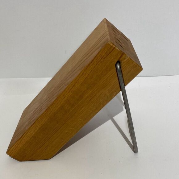 Cutco Oak Wood Knife Block Storage Space Saver Knives 5 Slot - Picture 4 of 8